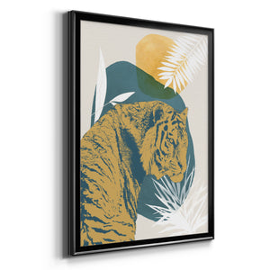 Sepia Botanical Journal I - Modern Framed Canvas Print