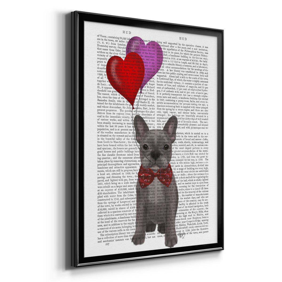 French Bulldog and Balloons Premium Framed Print - Ready to Hang