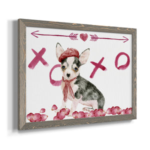 Puppy Valentine Collection A-Premium Framed Canvas - Ready to Hang