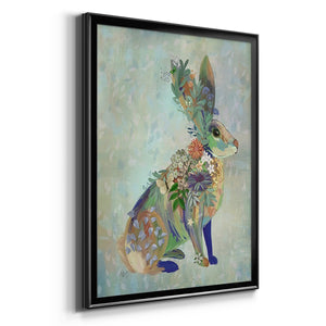 Fantastic Florals Hare, Sitting Premium Framed Print - Ready to Hang