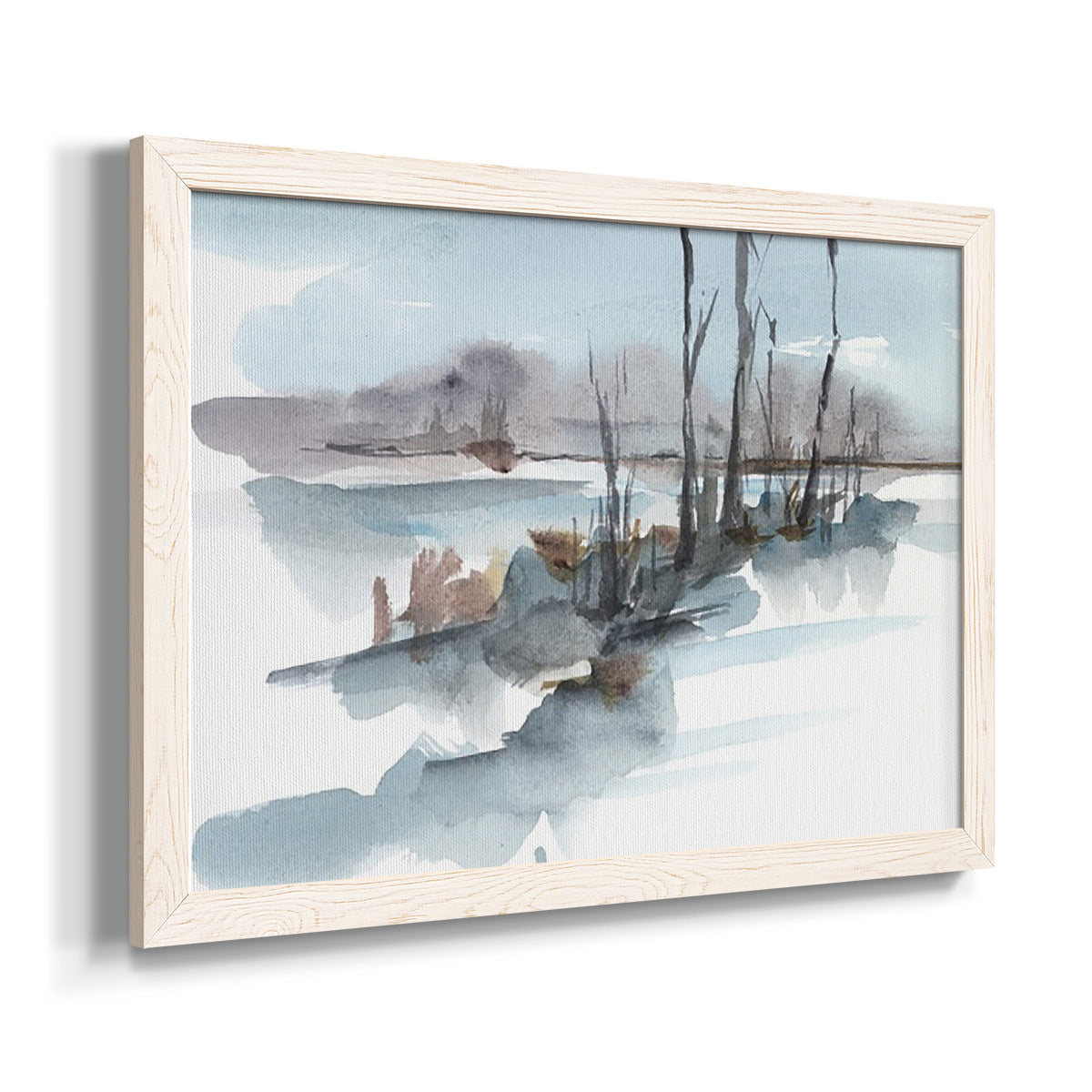 Winter Stream Watercolor I-Premium Framed Canvas - Ready to Hang