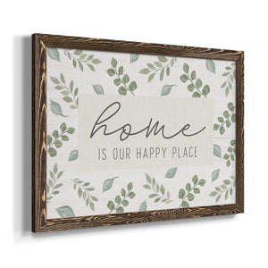 Home is Our Happy Place-Premium Framed Canvas - Ready to Hang