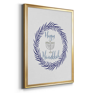 Hanukkah Wreath Premium Framed Print - Ready to Hang