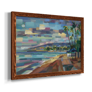 Morning Moon Over Waikiki-Premium Framed Canvas - Ready to Hang