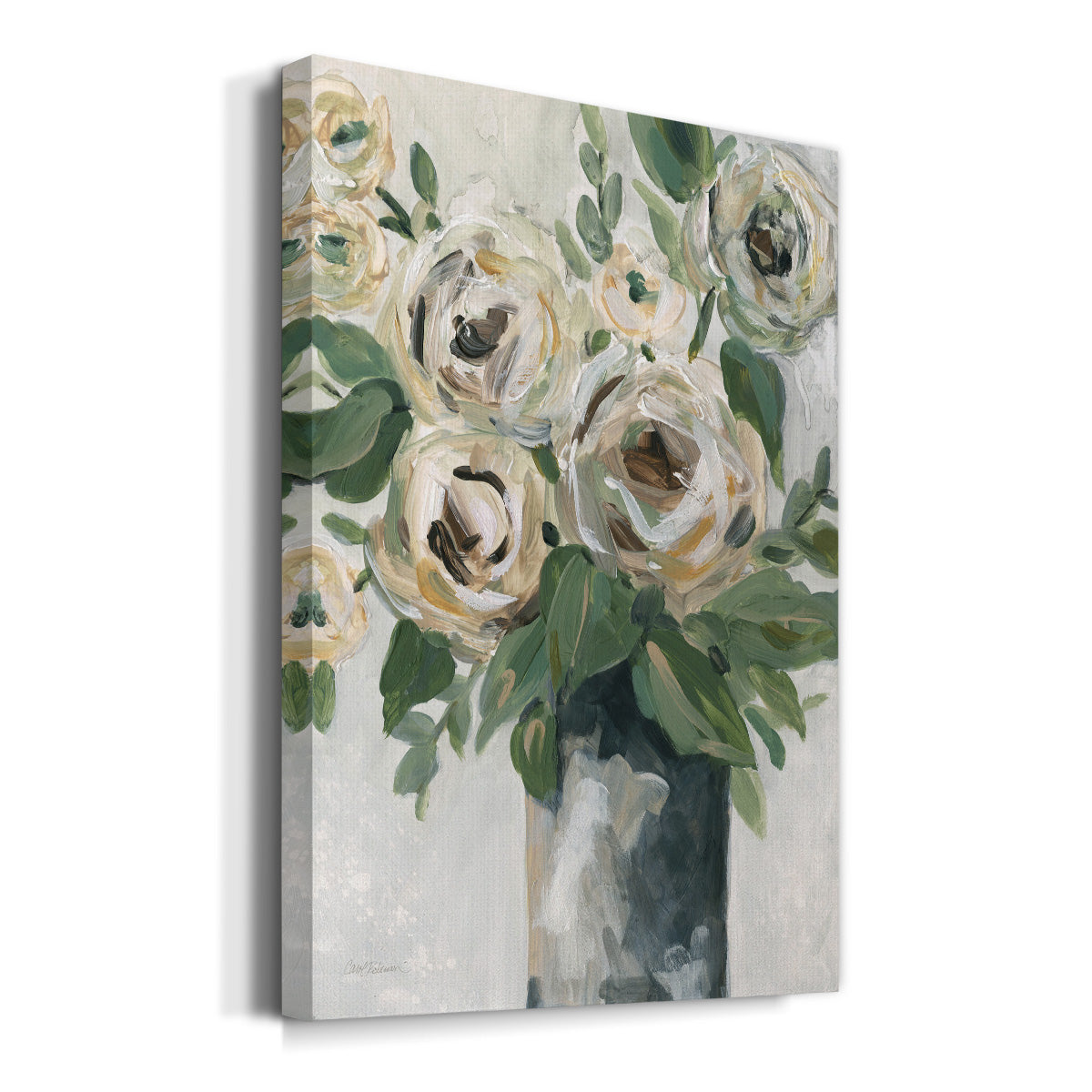Floral Depth Premium Gallery Wrapped Canvas - Ready to Hang