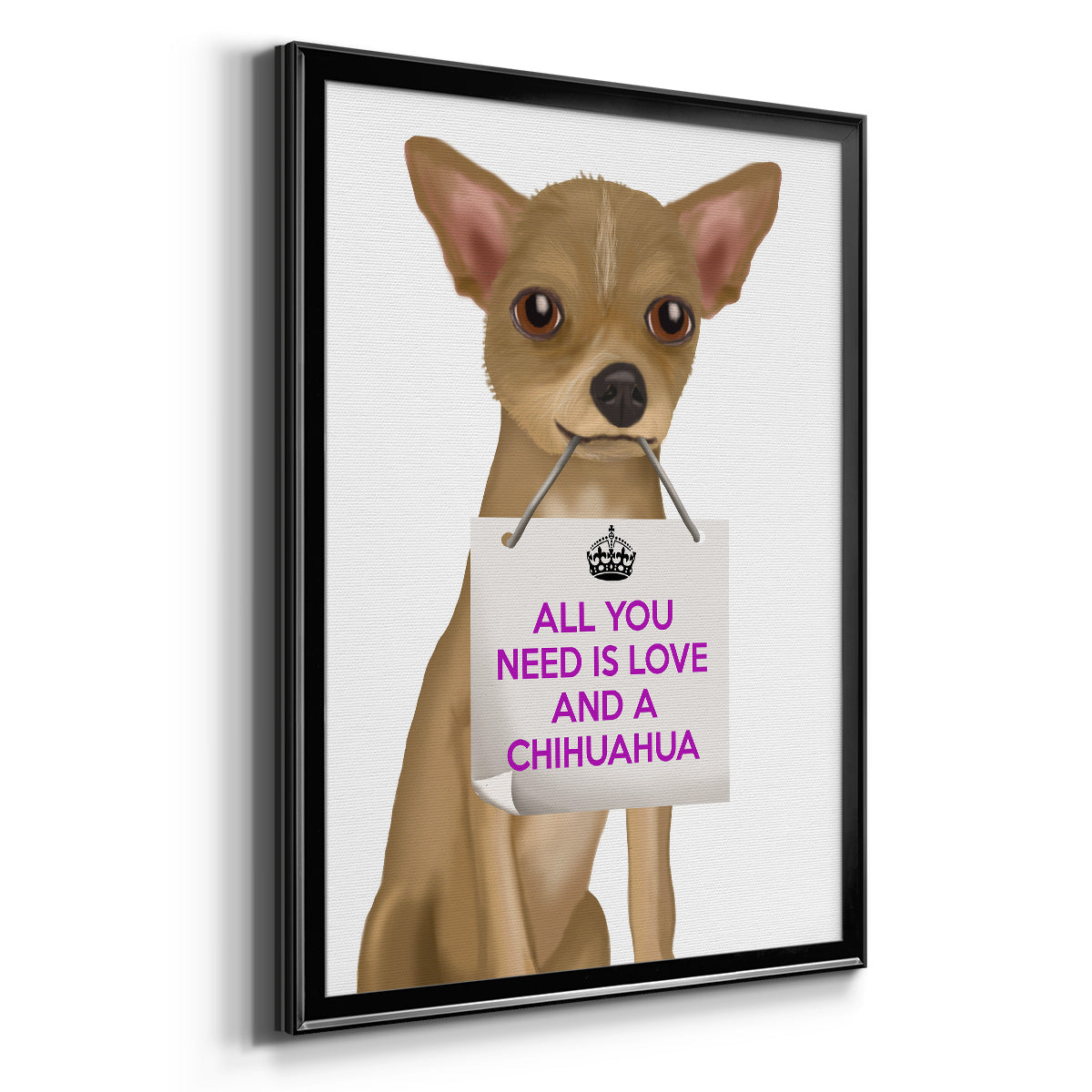 Love and Chihuahua Premium Framed Print - Ready to Hang
