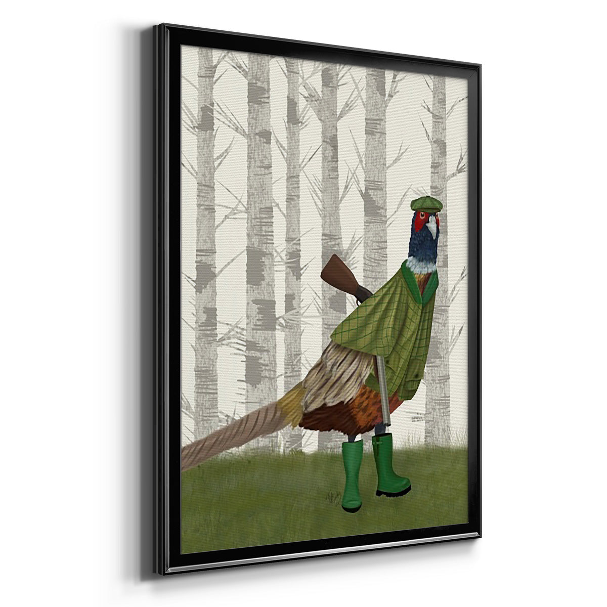 Pheasant Shooting Party 2 Premium Framed Print - Ready to Hang