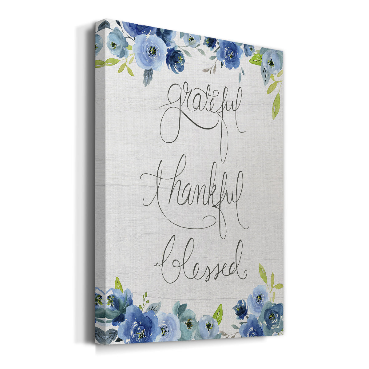 Grateful, Thankful, Blessed Premium Gallery Wrapped Canvas - Ready to Hang