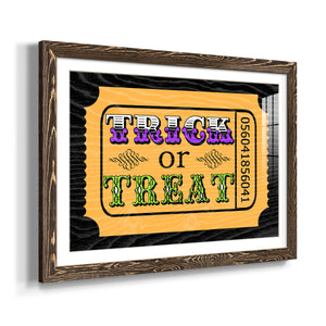 Trick or Treat Ticket-Premium Framed Print - Ready to Hang