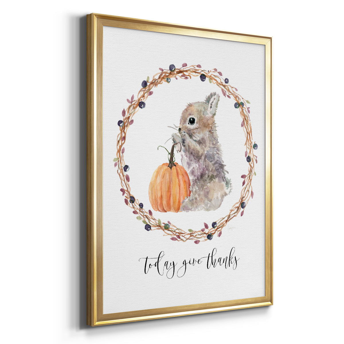 Harvest Home Bunny Premium Framed Print - Ready to Hang