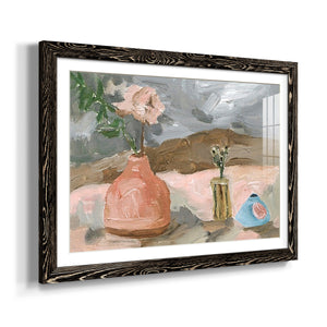 Vase of Pink Flowers I-Premium Framed Print - Ready to Hang