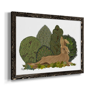 Hare Reclining in Leaves-Premium Framed Canvas - Ready to Hang