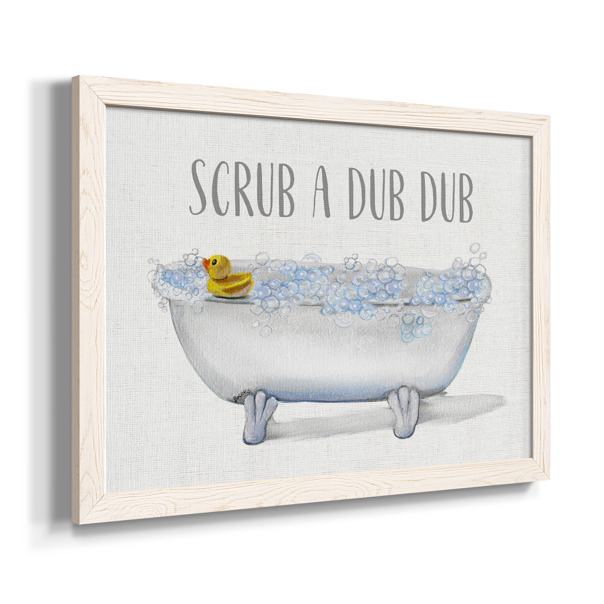 Scrub A Dub-Premium Framed Canvas - Ready to Hang