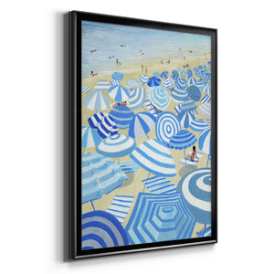 Sky Blue Beach Premium Framed Print - Ready to Hang