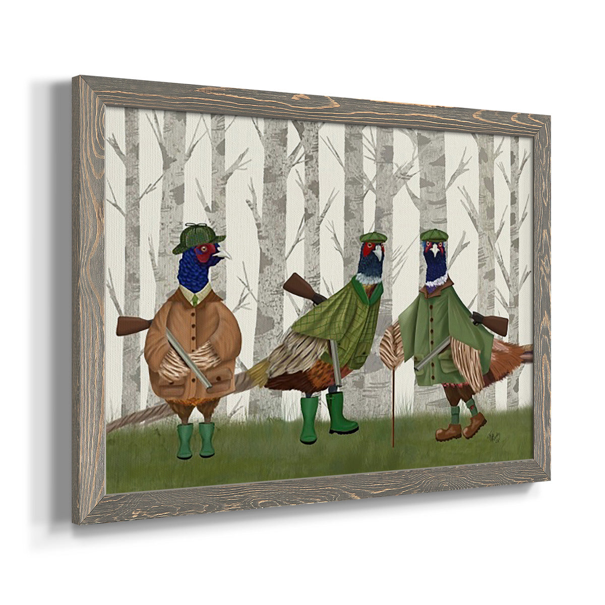 Pheasant Shooting Party Group 2-Premium Framed Canvas - Ready to Hang