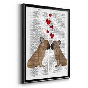 French Kiss and Hearts Premium Framed Print - Ready to Hang