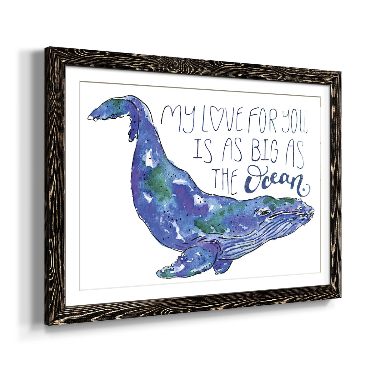 Whale Love II-Premium Framed Print - Ready to Hang