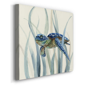 Turtle in Seagrass II - Canvas Art Print