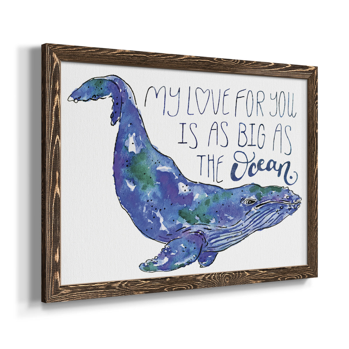 Whale Love II-Premium Framed Canvas - Ready to Hang