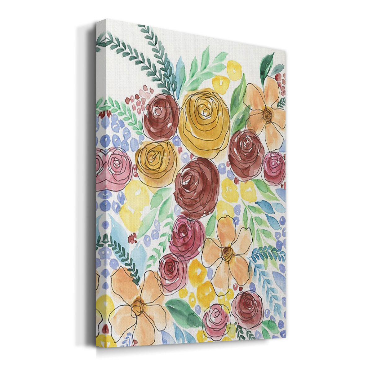 Flower Carousel II Premium Gallery Wrapped Canvas - Ready to Hang