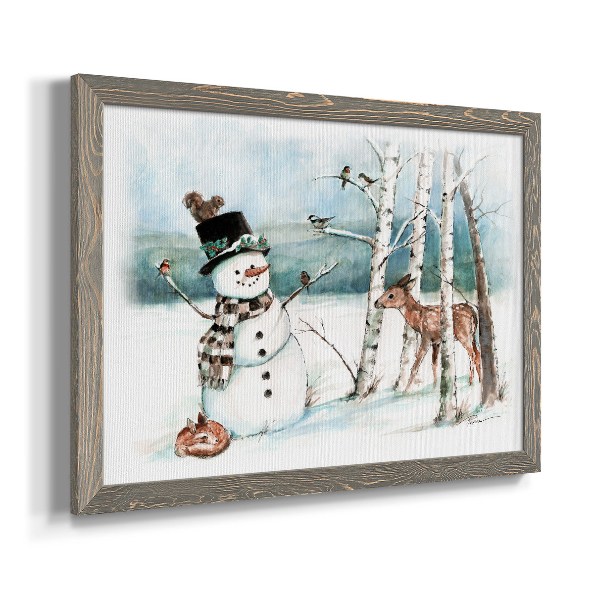 Snow Friends-Premium Framed Canvas - Ready to Hang