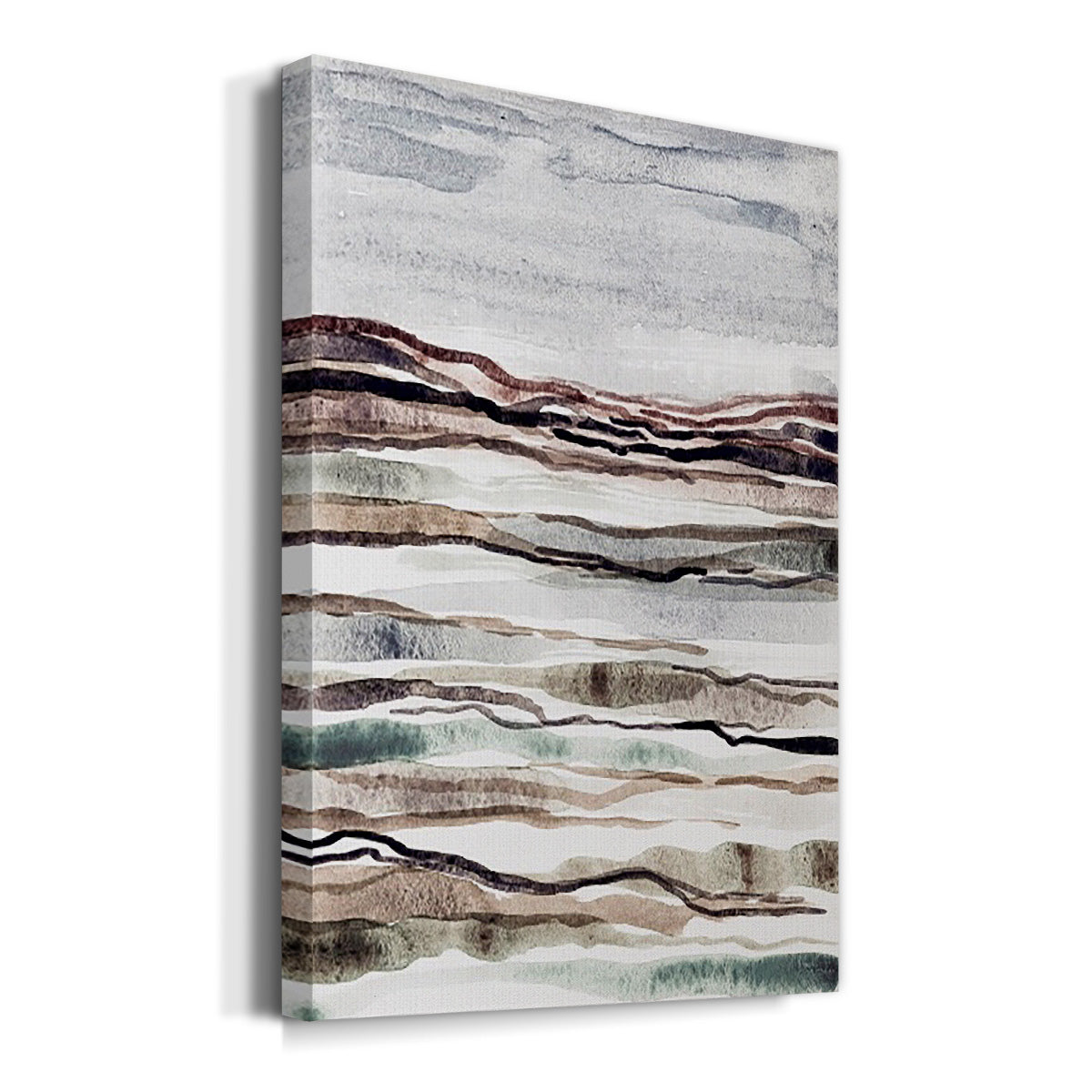 Muted Earth Layers I Premium Gallery Wrapped Canvas - Ready to Hang