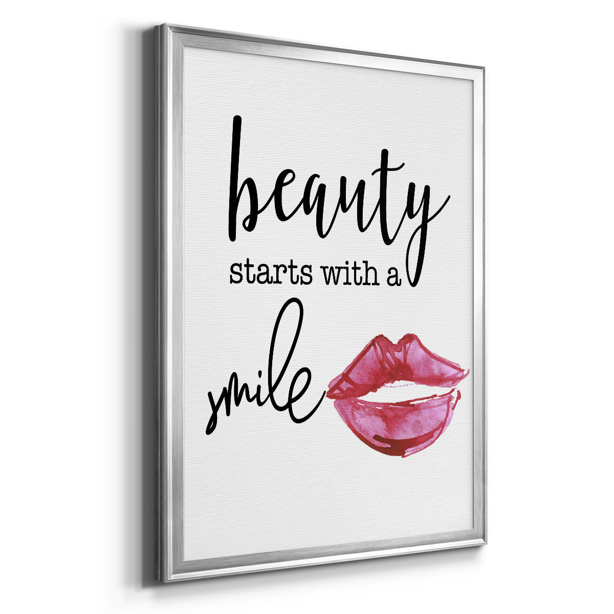 Beauty Starts With A Smile Premium Framed Print - Ready to Hang