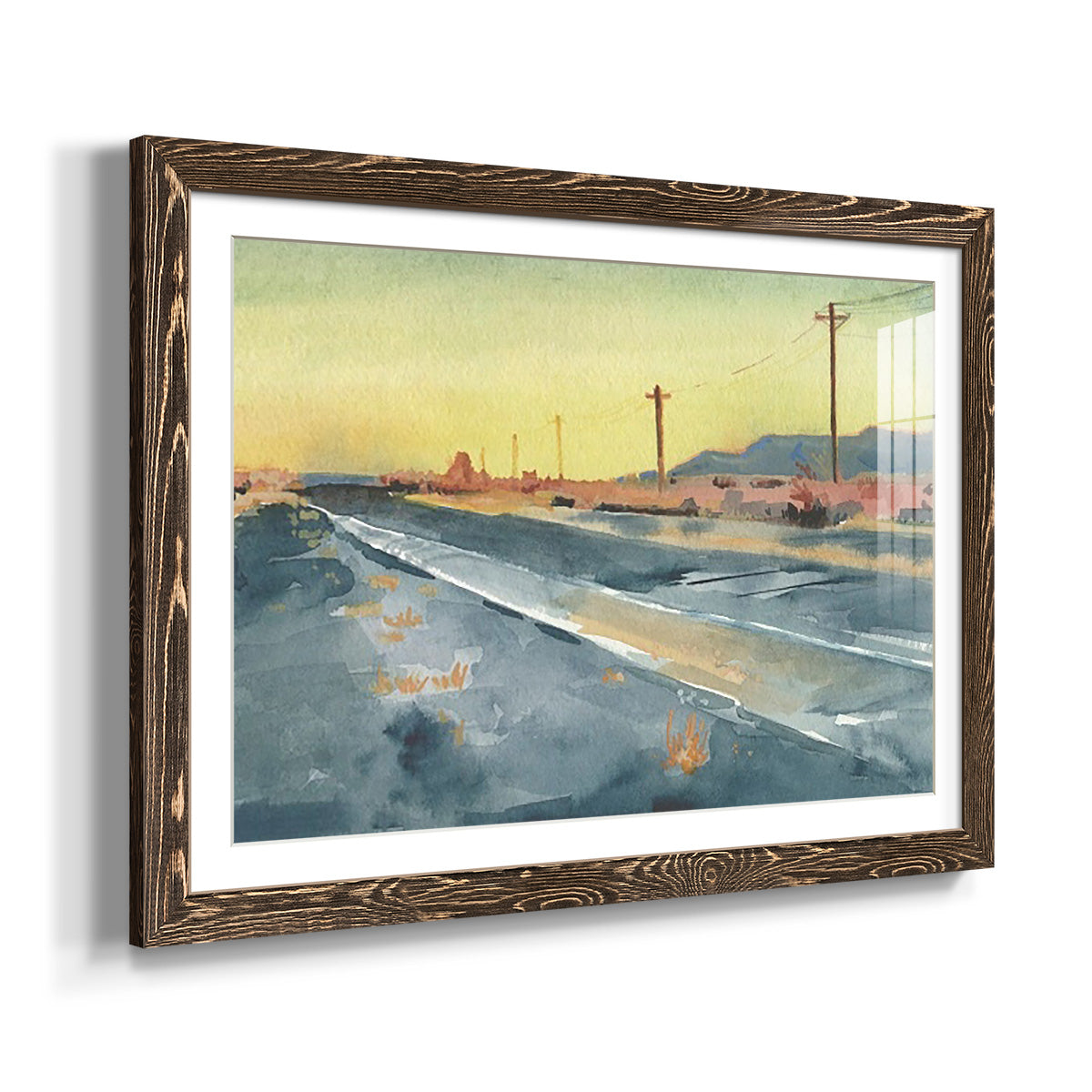 Deserted Highway I-Premium Framed Print - Ready to Hang