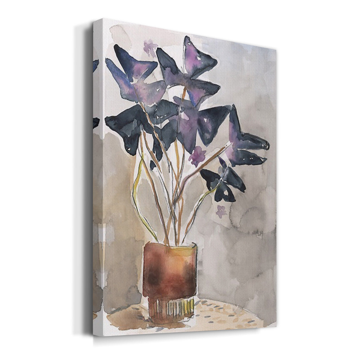Oxalis in Vase I Premium Gallery Wrapped Canvas - Ready to Hang