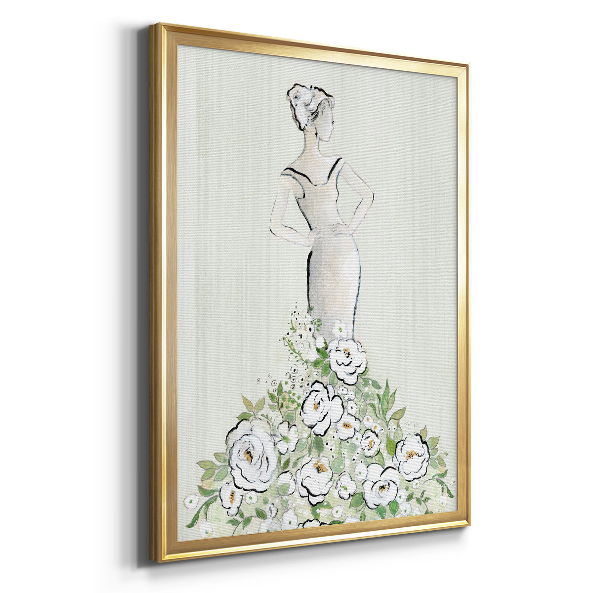 Fashion Floral Figurative Premium Framed Print - Ready to Hang