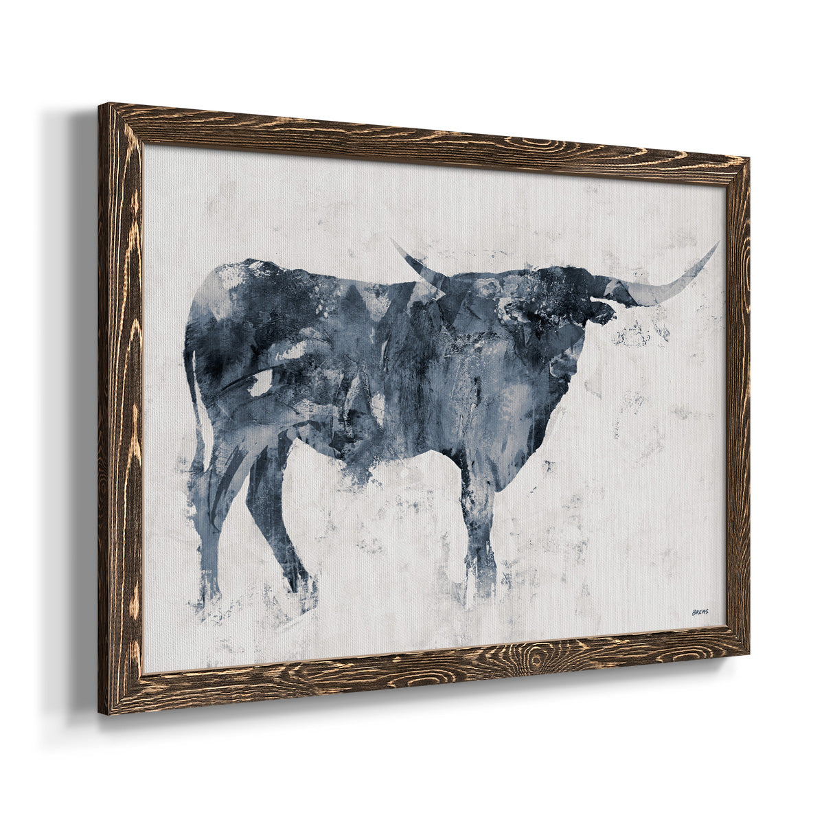 Long Horn-Premium Framed Canvas - Ready to Hang