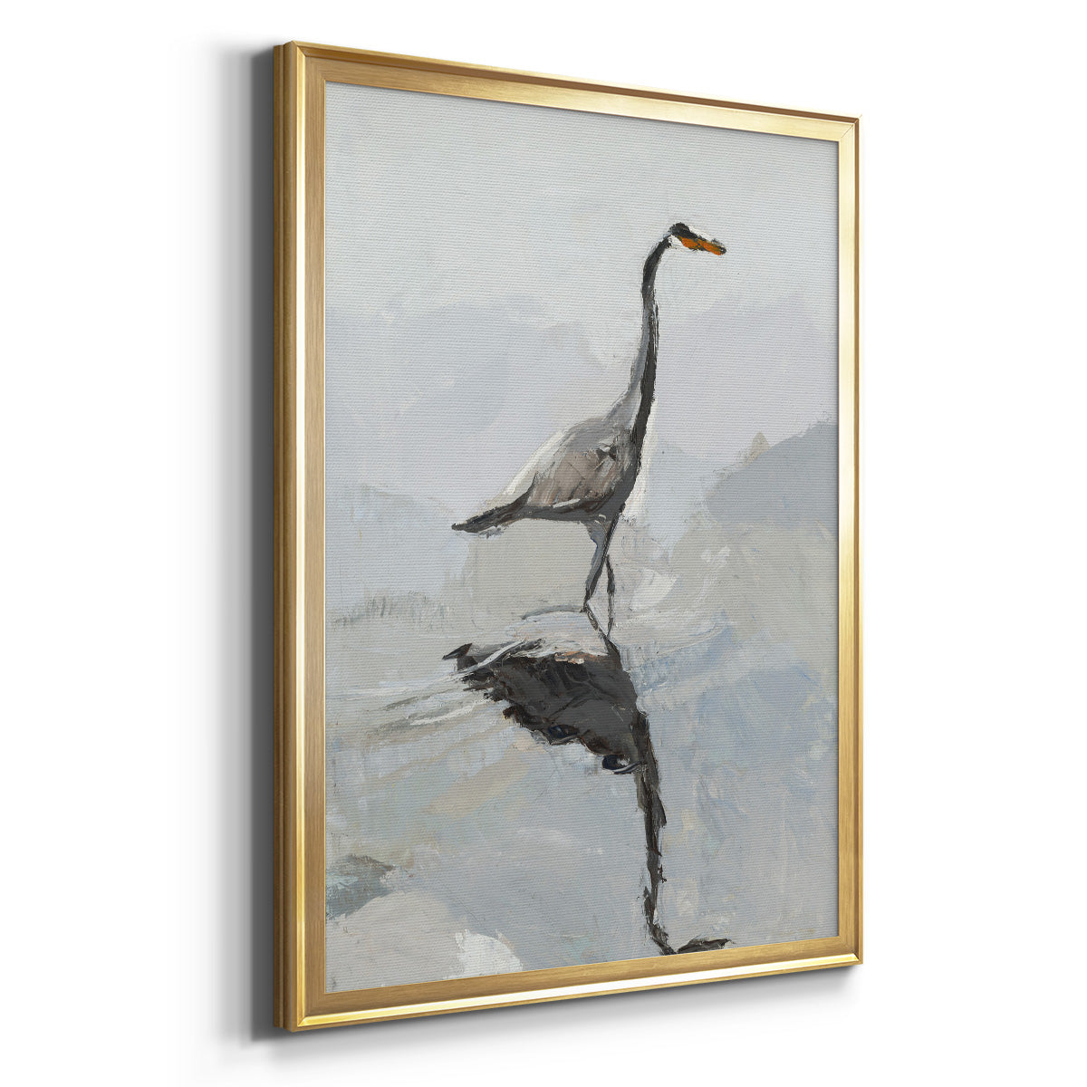 Heron Premium Framed Print - Ready to Hang