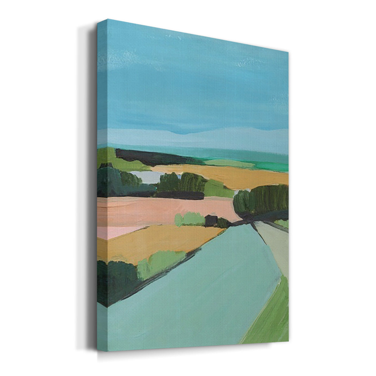 Bright Colored Countryside II Premium Gallery Wrapped Canvas - Ready to Hang