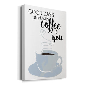 Start With Coffee & You Premium Gallery Wrapped Canvas - Ready to Hang