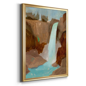 Turquoise Falls II Premium Framed Print - Ready to Hang