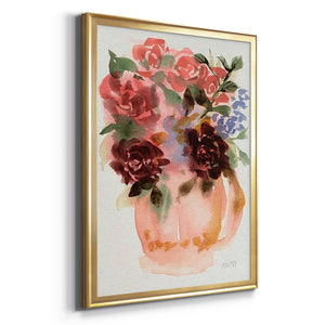 Mauve Bouquet in Teapot I Premium Framed Print - Ready to Hang
