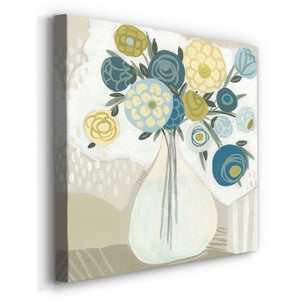 Blue Bohemian Bouquet I-Premium Gallery Wrapped Canvas - Ready to Hang