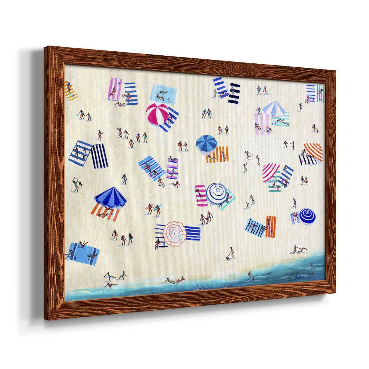 Colorful Beach-Premium Framed Canvas - Ready to Hang