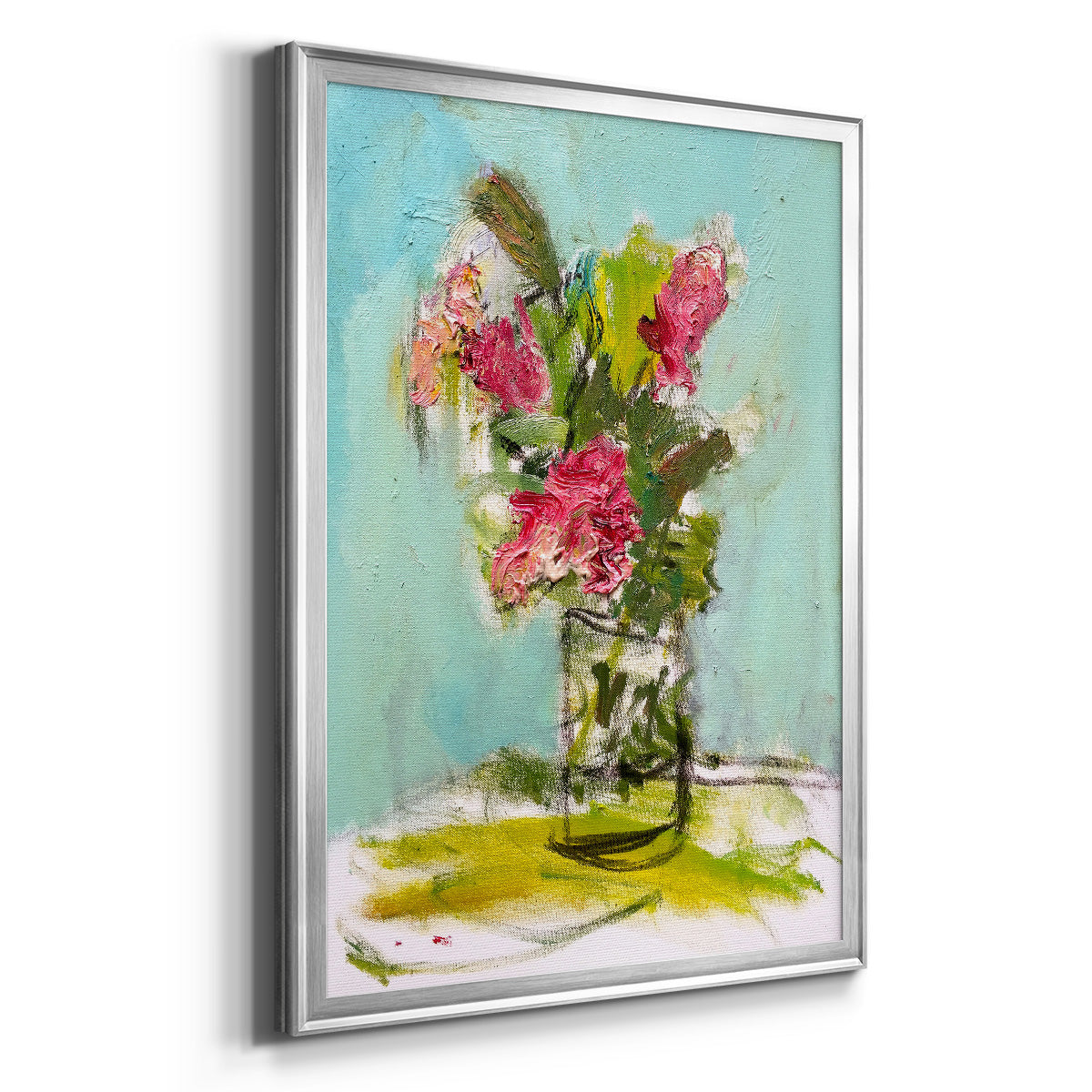 Turquoise Lilly Premium Framed Print - Ready to Hang