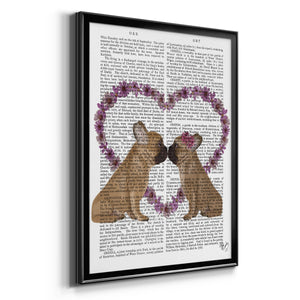 French Kiss and Flower Heart Premium Framed Print - Ready to Hang