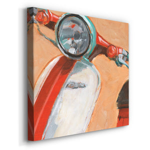 Retro Scooter III-Premium Gallery Wrapped Canvas - Ready to Hang