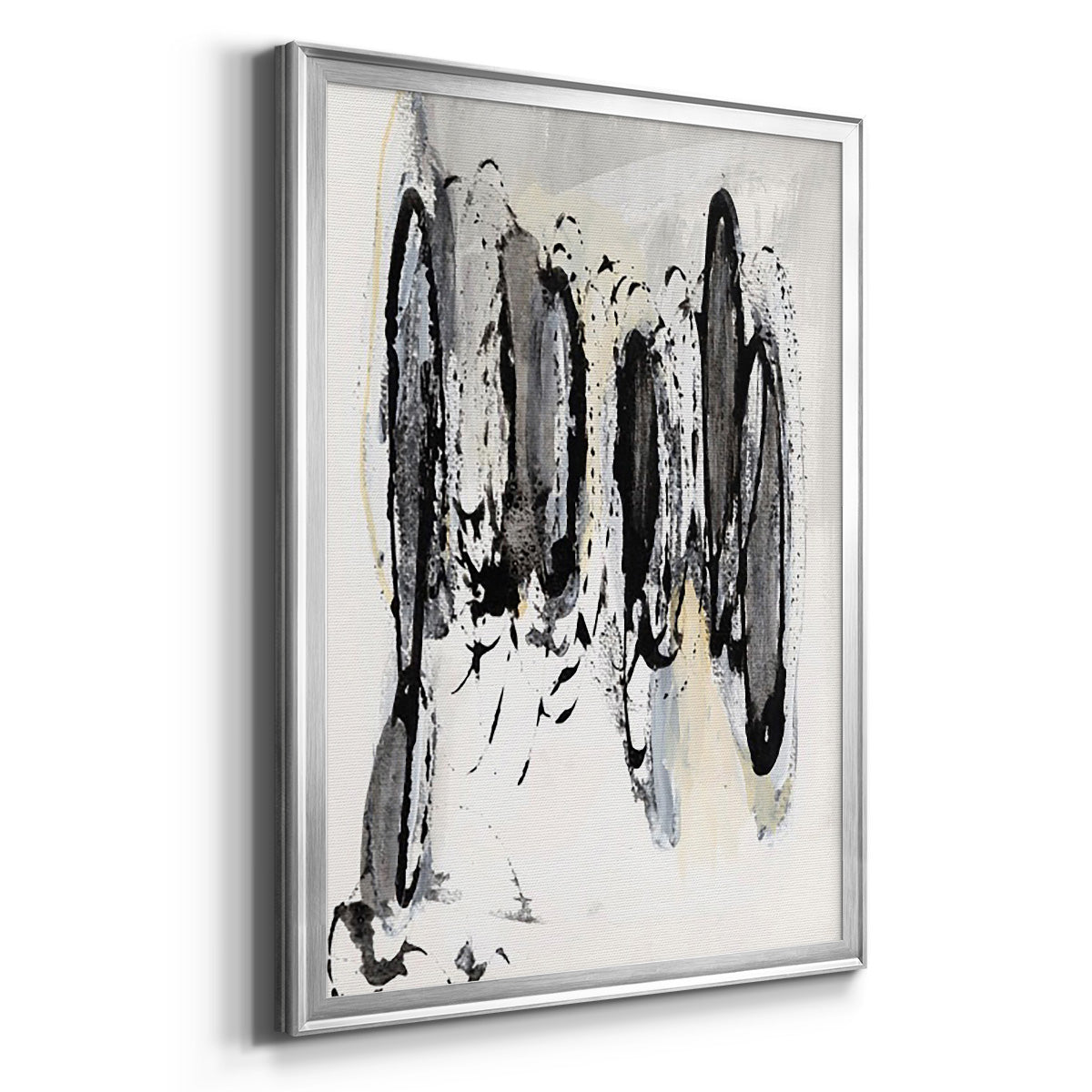 Grey Scribbles I Premium Framed Print - Ready to Hang