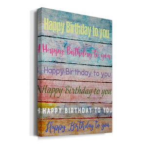 Birthday Song Premium Gallery Wrapped Canvas - Ready to Hang