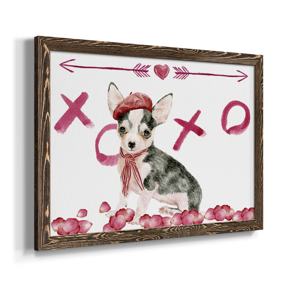 Puppy Valentine Collection A-Premium Framed Canvas - Ready to Hang