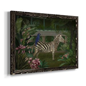 Zebra In Conservatory-Premium Framed Canvas - Ready to Hang