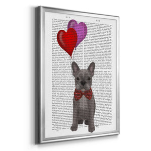 French Bulldog and Balloons Premium Framed Print - Ready to Hang