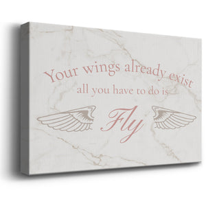 Wings Exist Premium Gallery Wrapped Canvas - Ready to Hang