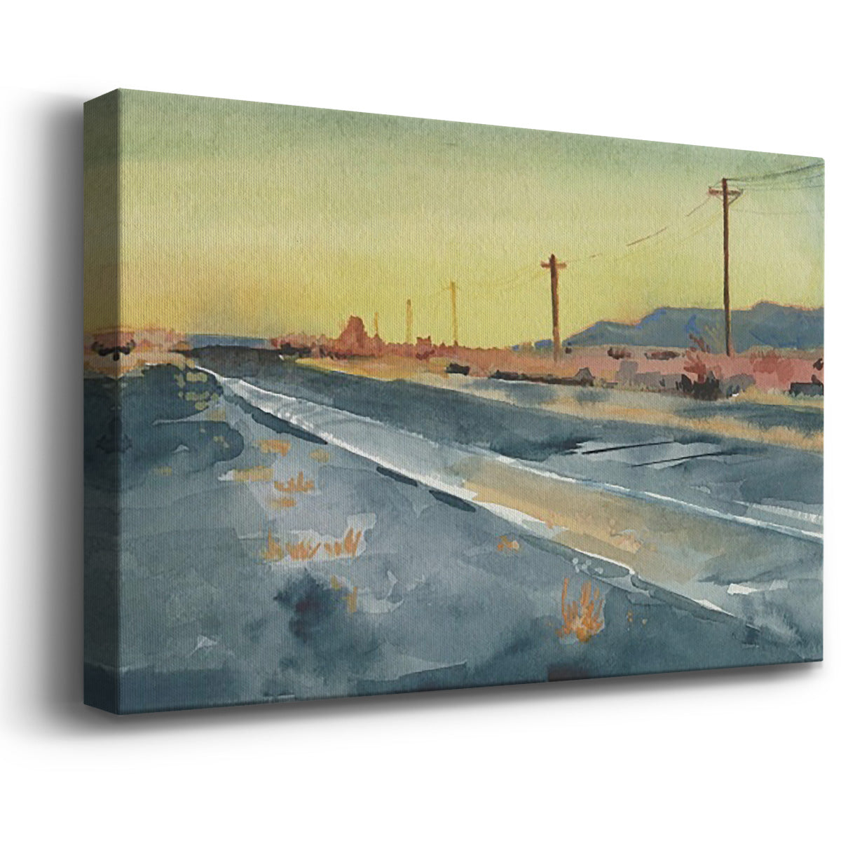 Deserted Highway I Premium Gallery Wrapped Canvas - Ready to Hang