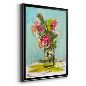 Turquoise Lilly Premium Framed Print - Ready to Hang
