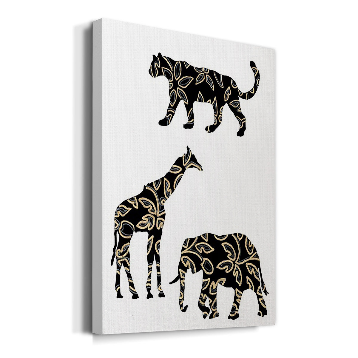 Ornamental Safari Animals III Premium Gallery Wrapped Canvas - Ready to Hang